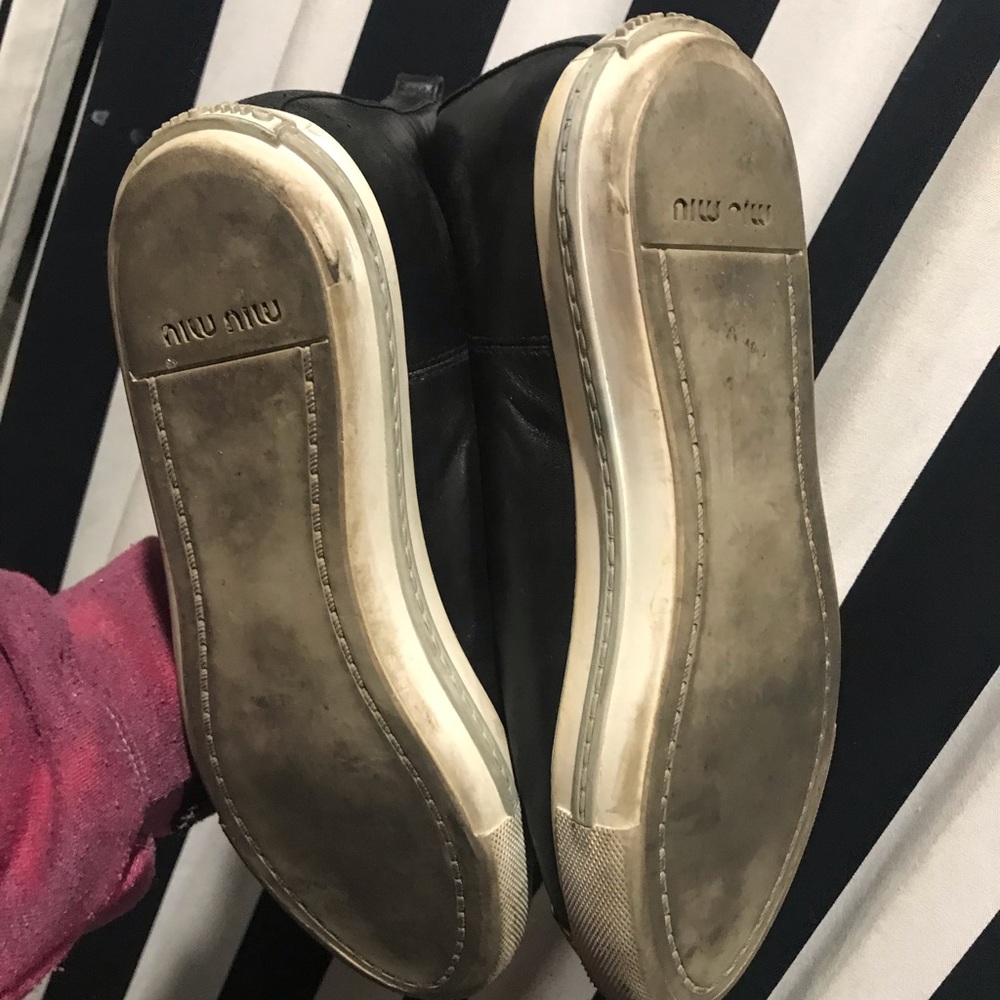 Miu Miu High Top Designer Sneakers RARE - Picture 5 of 11